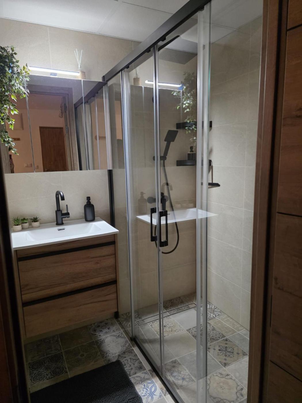 Bathroom with walk-in shower