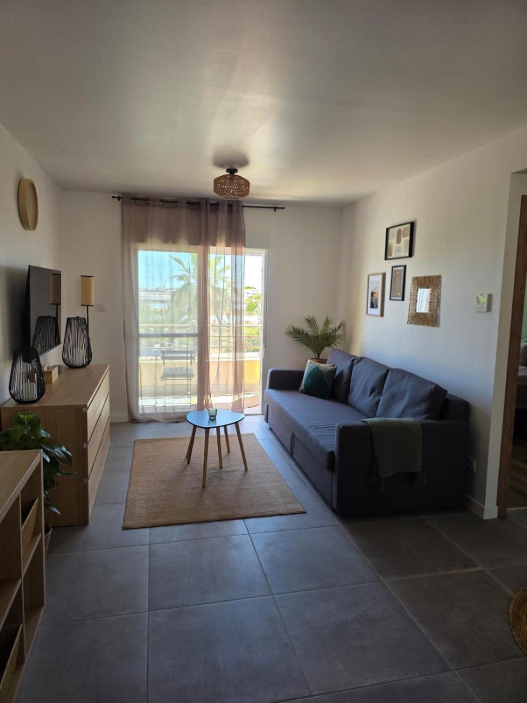 Sunny furnished balcony